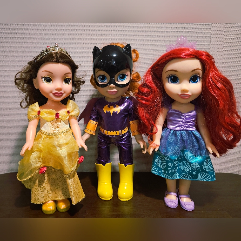 Disney Princesses and Batgirl 15" Doll Set